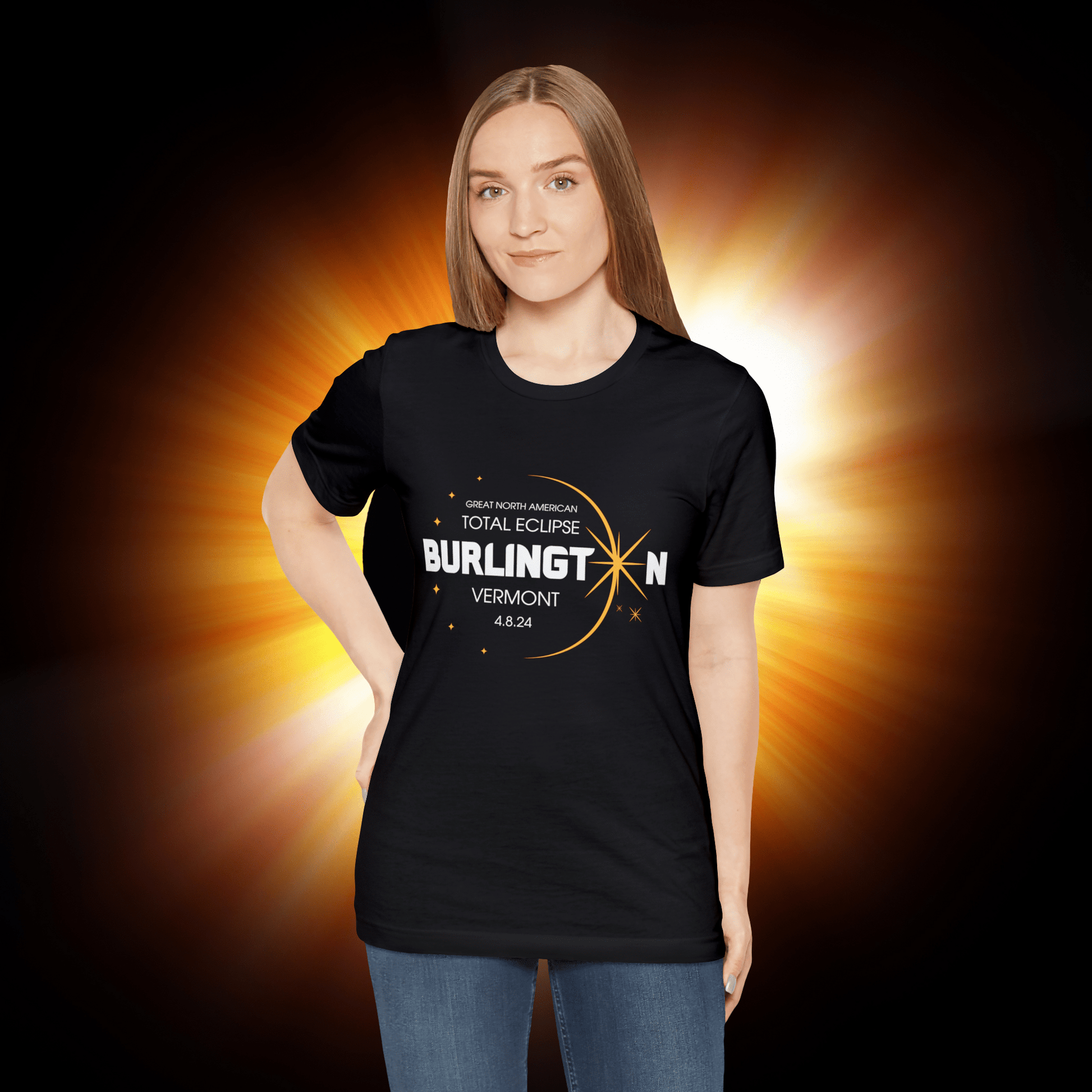 April 8, 2024 North American Total Eclipse Black Shirt - Major US Cities Along Path