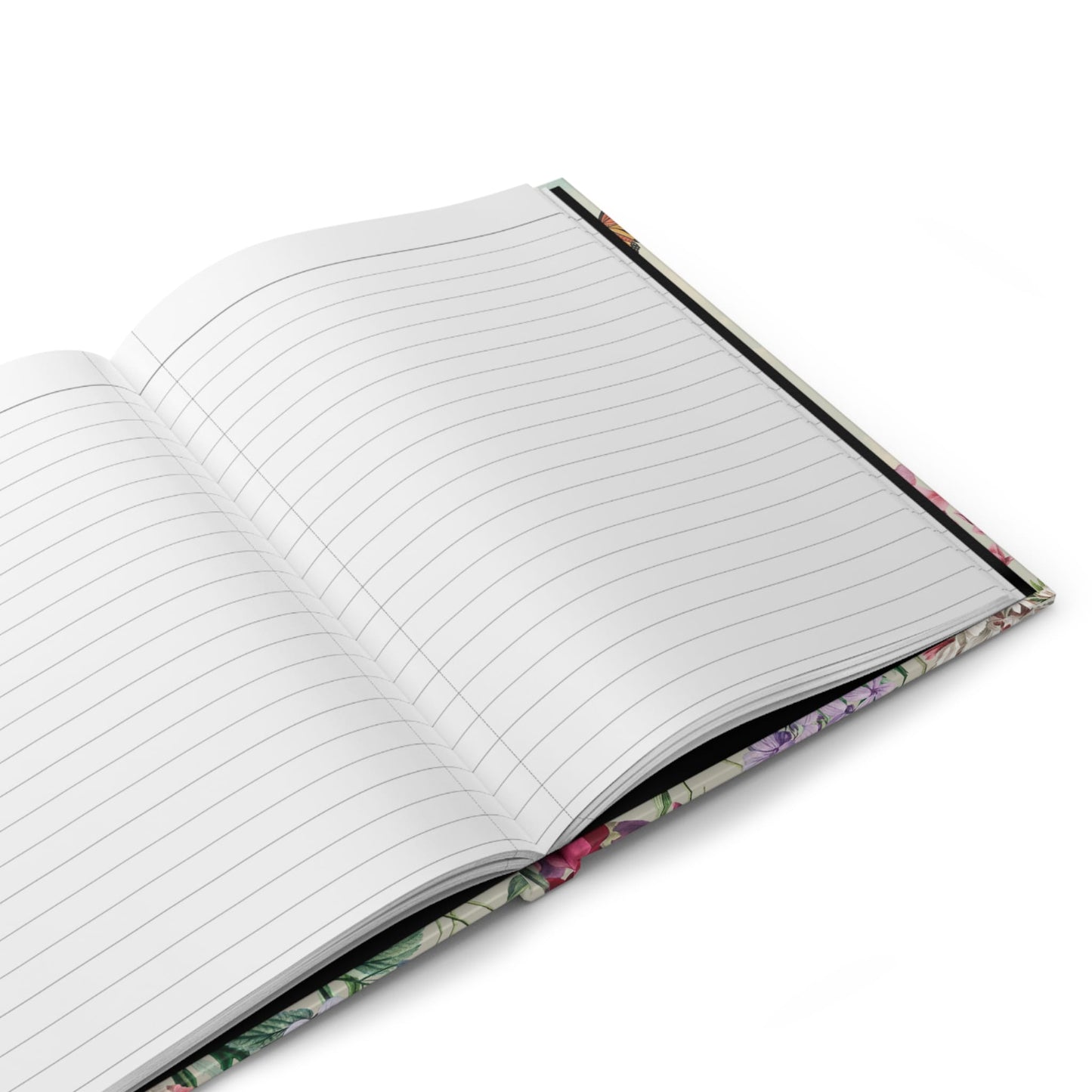 Introvert Journal - Hardcover Notebook with Whimsical Butterfly & Floral Design