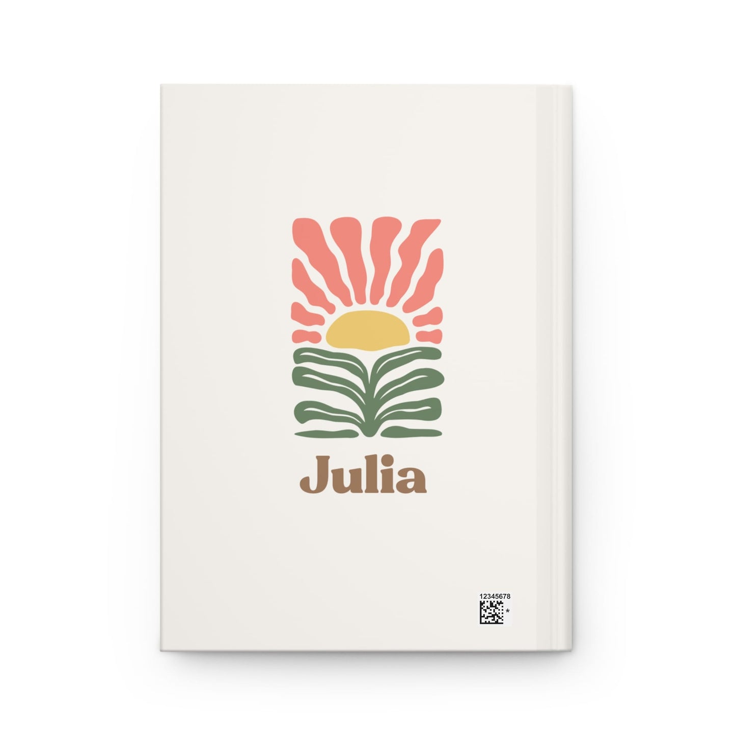 Introverted Musings Notebook - Retro Floral Journal | Personalized Hardcover Lined Writing Book