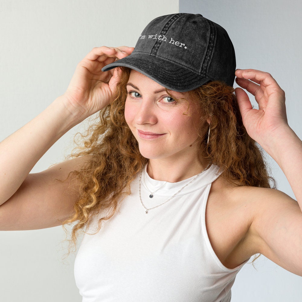 I'm With Her Hat: Kamala Harris 2024 Vintage Cotton Twill