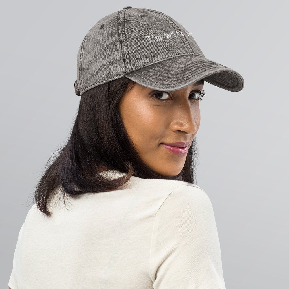 I'm With Her Hat: Kamala Harris 2024 Vintage Cotton Twill