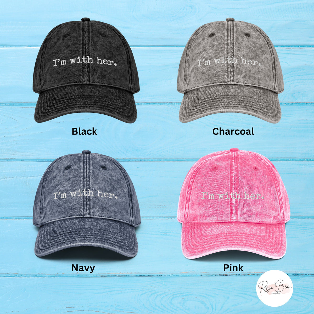 I'm With Her Hat: Kamala Harris 2024 Vintage Cotton Twill