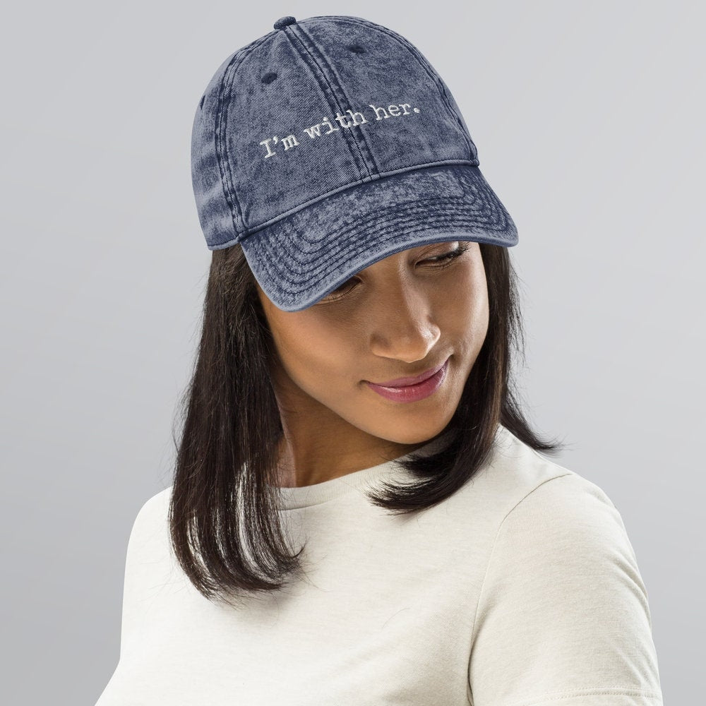 I'm With Her Hat: Kamala Harris 2024 Vintage Cotton Twill
