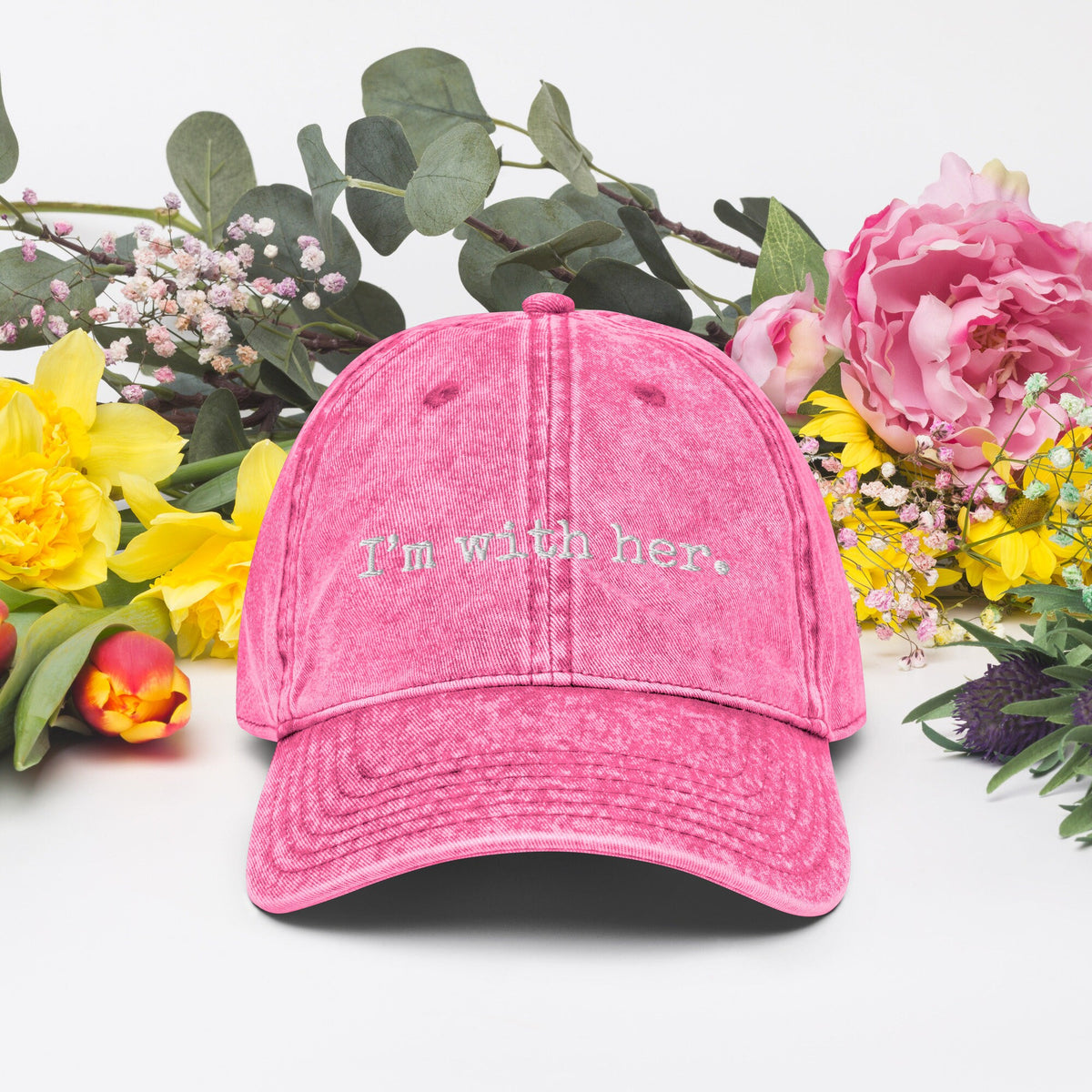 I'm With Her Hat: Kamala Harris 2024 Vintage Cotton Twill