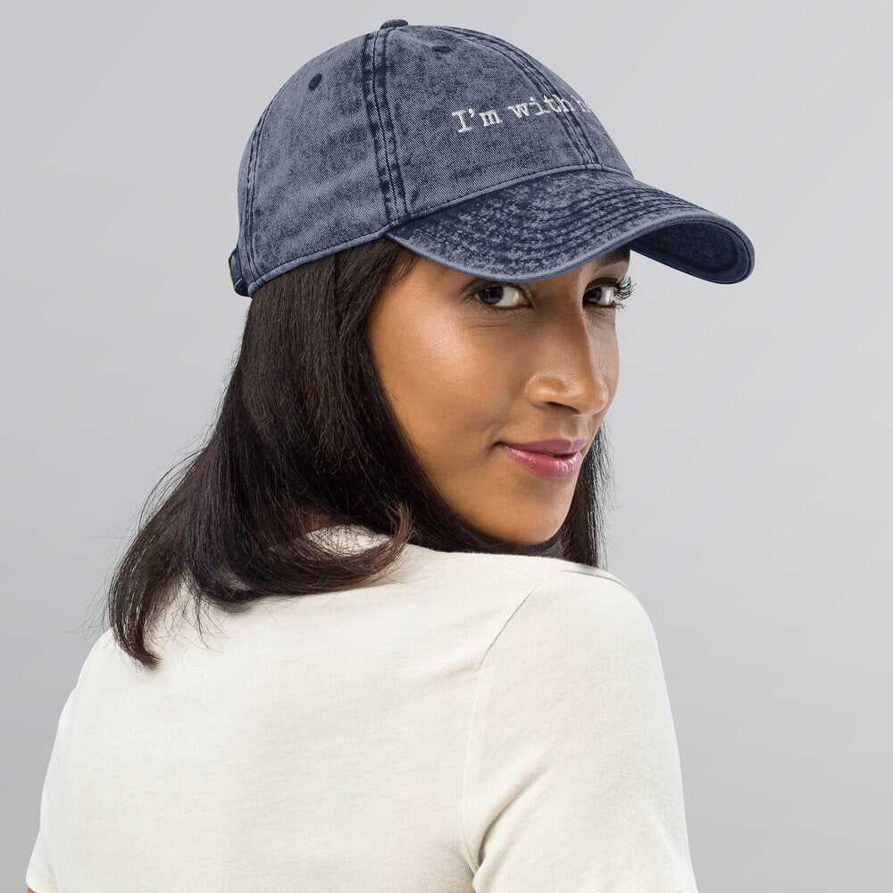 I'm With Her Hat: Kamala Harris 2024 Vintage Cotton Twill