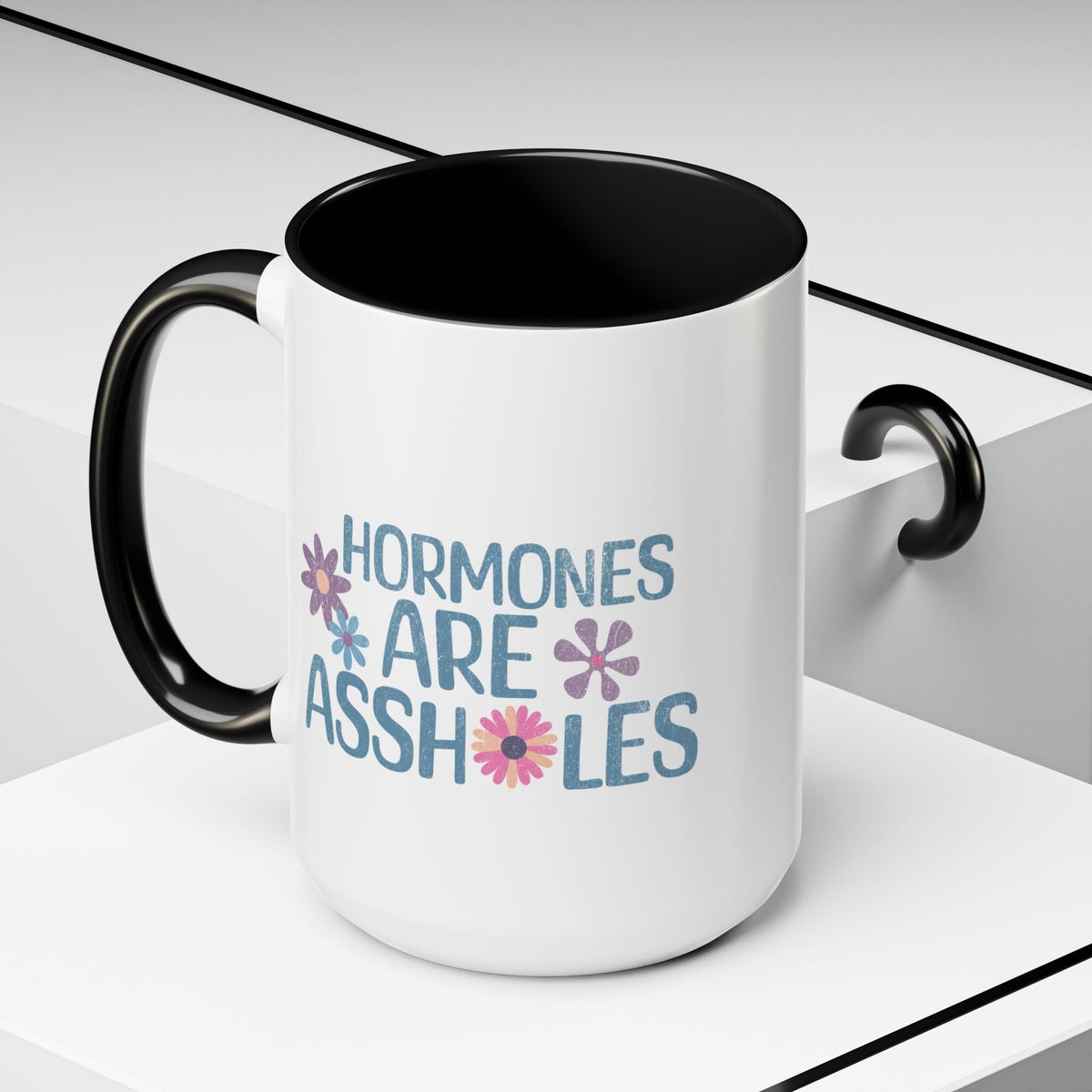 Hormones Are Assholes Mug: Funny Menopause Coffee Cup 15oz