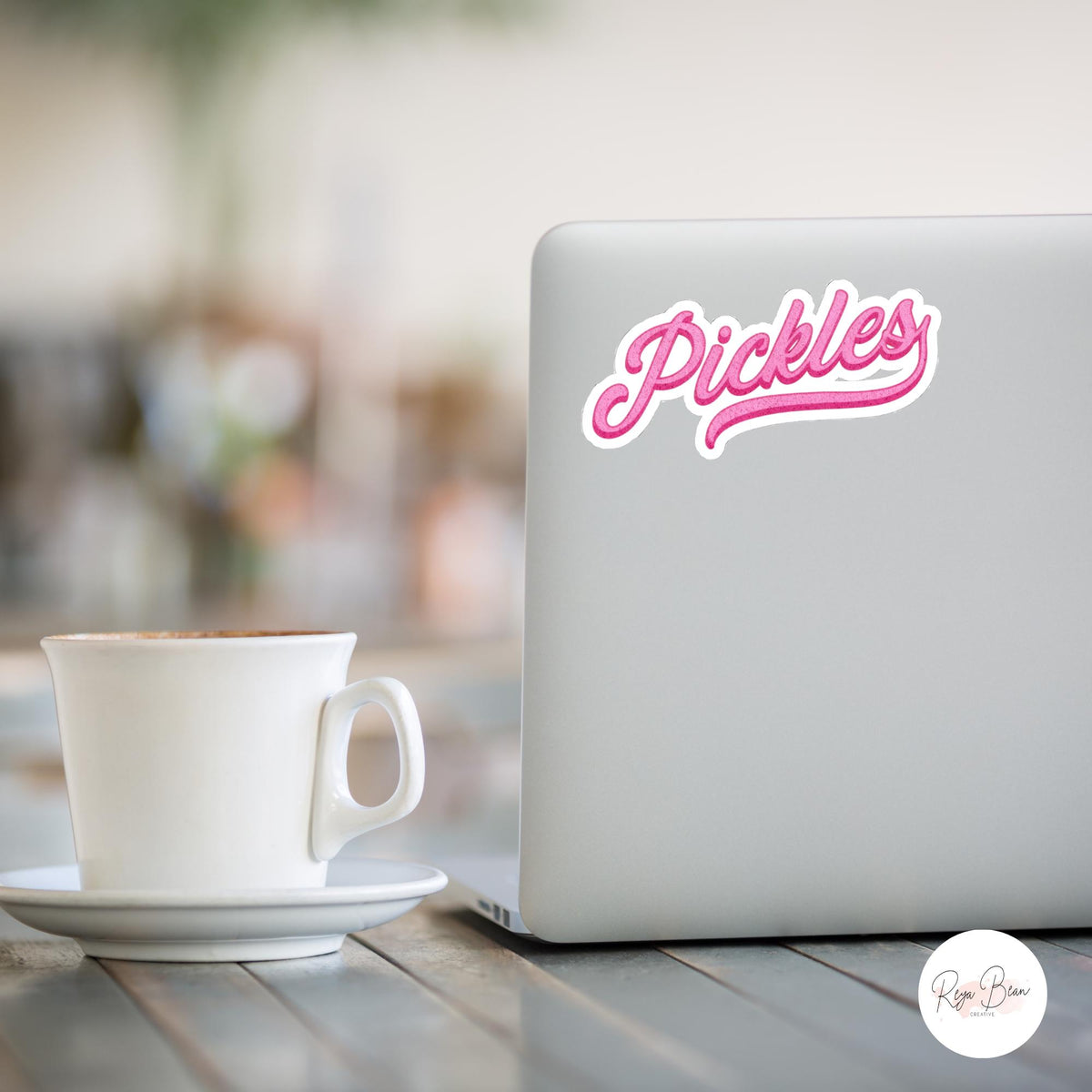 Pickle Lover Sticker: Pink Retro Style (Kiss-Cut Vinyl Decal)