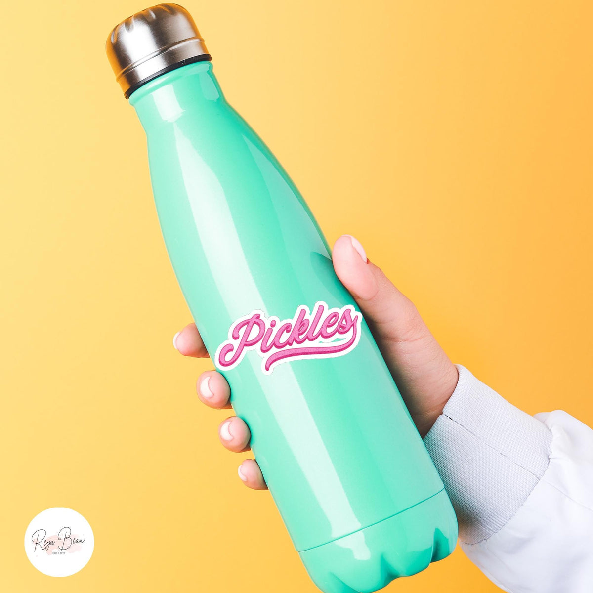 Pickle Lover Sticker: Pink Retro Style (Kiss-Cut Vinyl Decal)