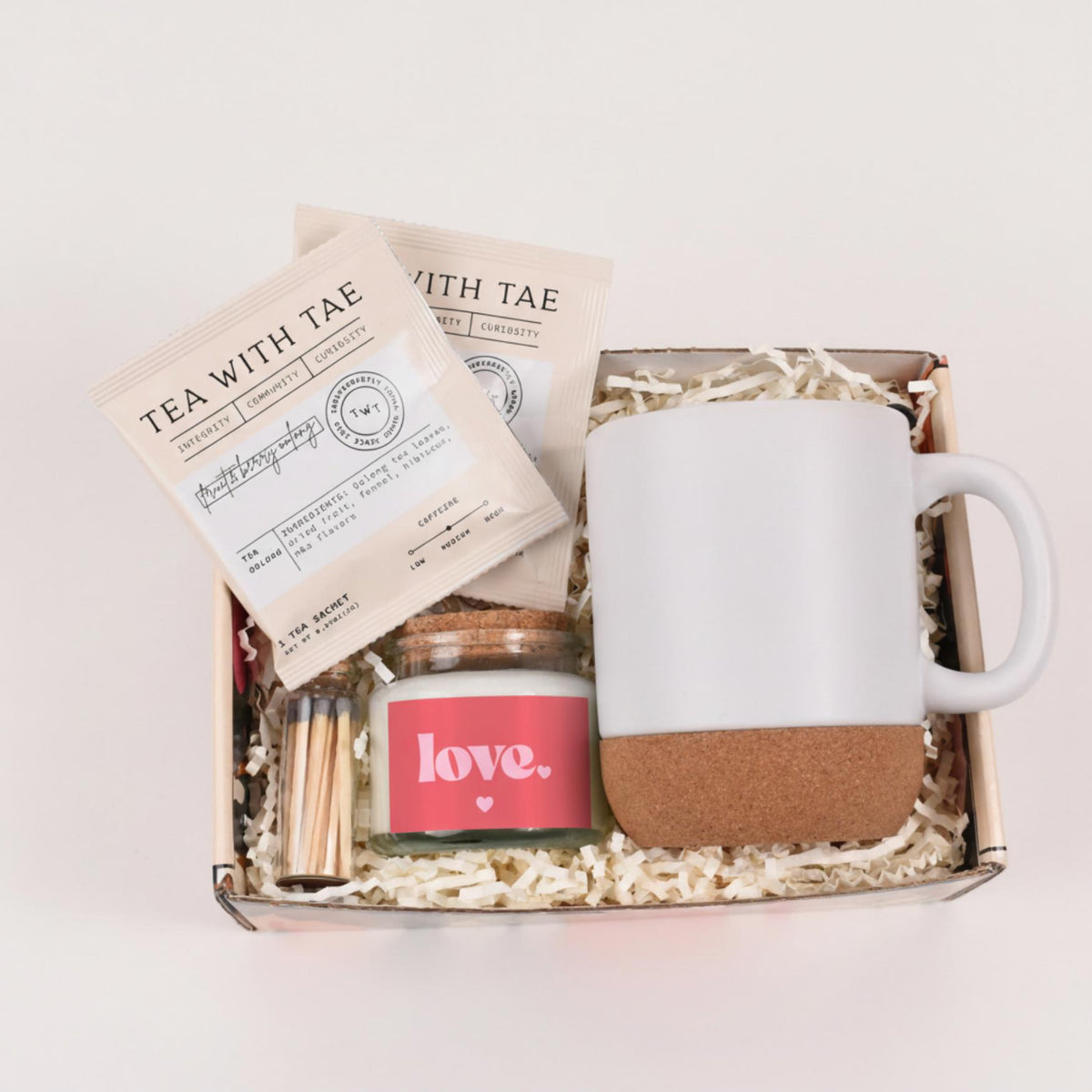 Galentines Day Mug Gift Set for Her: Cozy Tea, Candle & Relaxation Box