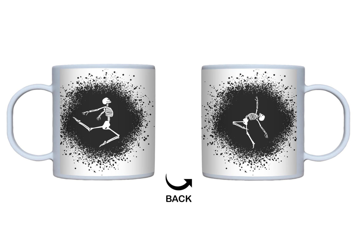 Gothic Dancing Skeleton Coffee Mug 11oz | Spooky Unbreakable Camper Mug