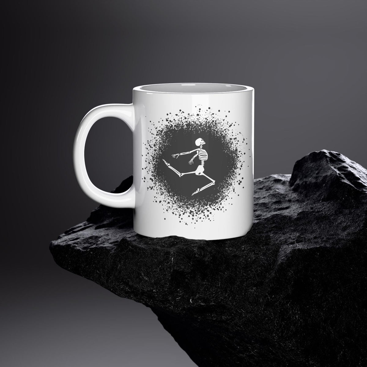 Gothic Dancing Skeleton Coffee Mug 11oz | Spooky Unbreakable Camper Mug