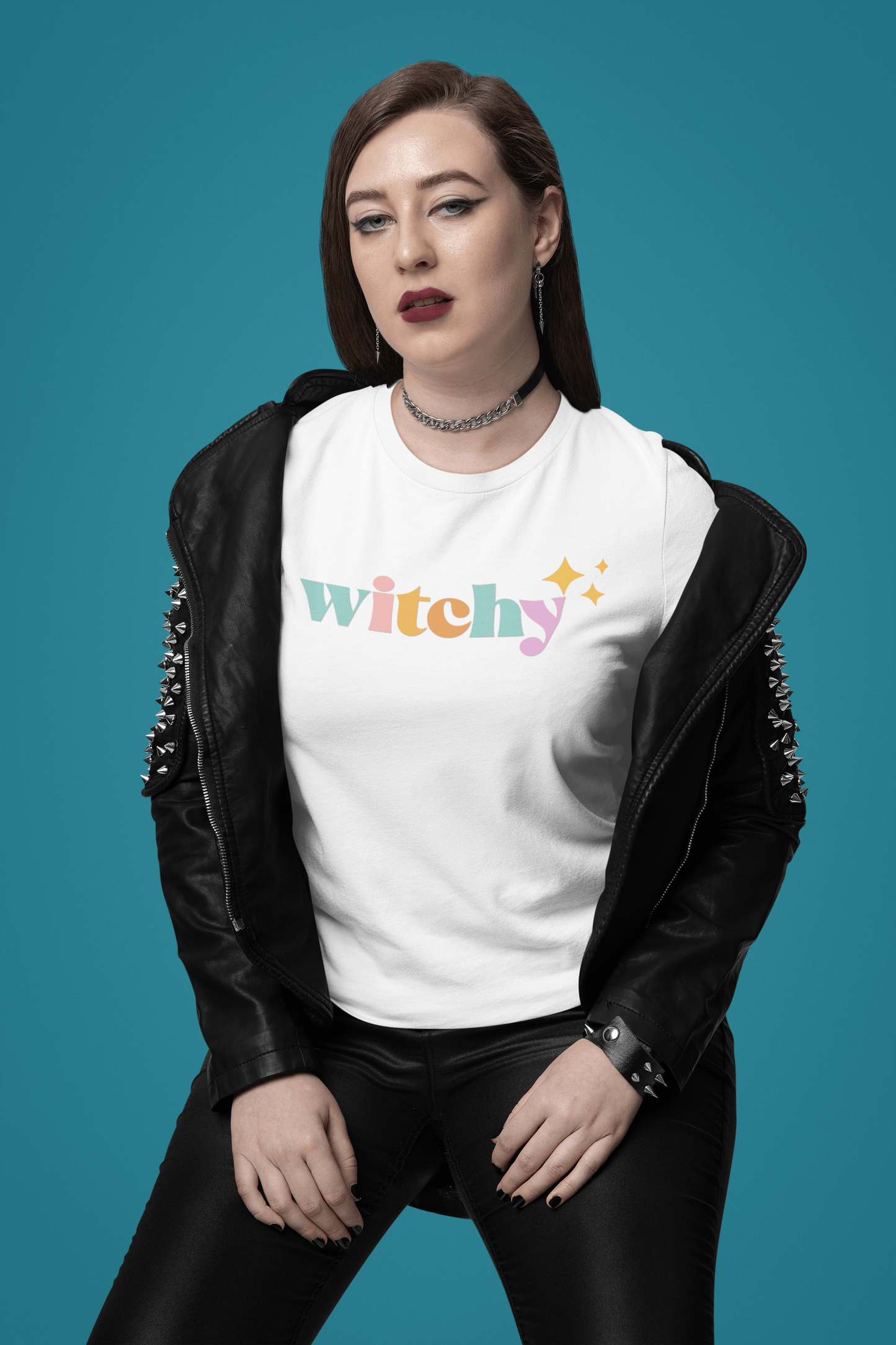 Witchy Graphic T-Shirt – Retro Pastel Unisex Comfort Shirt With Colorful Mystic Design