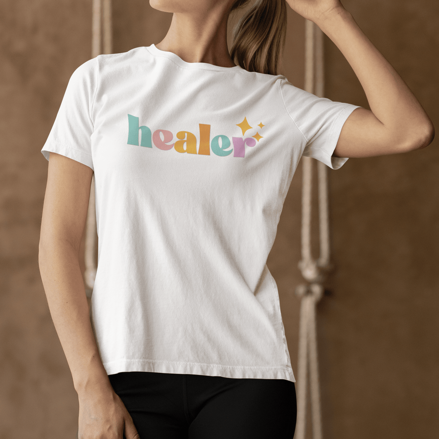 Healer Graphic T-Shirt - Unisex Comfort Tee With Pastel Retro Design