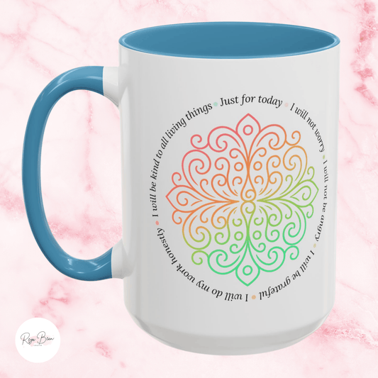 Usui Reiki 5 Precepts Coffee Mug, 15oz