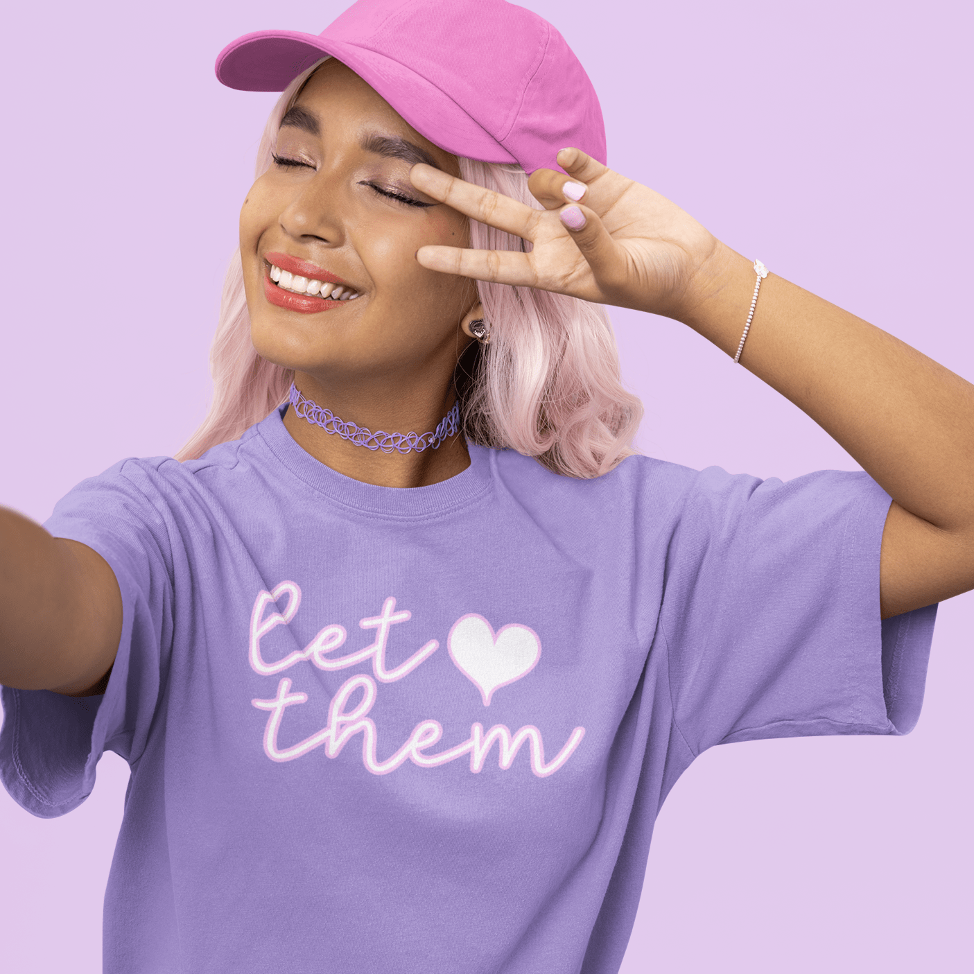 Let Them T-shirt Mental Health Self-Love, Minimalist Positive Affirmation Shirt, Unisex Garment-Dyed Inspirational T-shirt, Keep Shining Tee