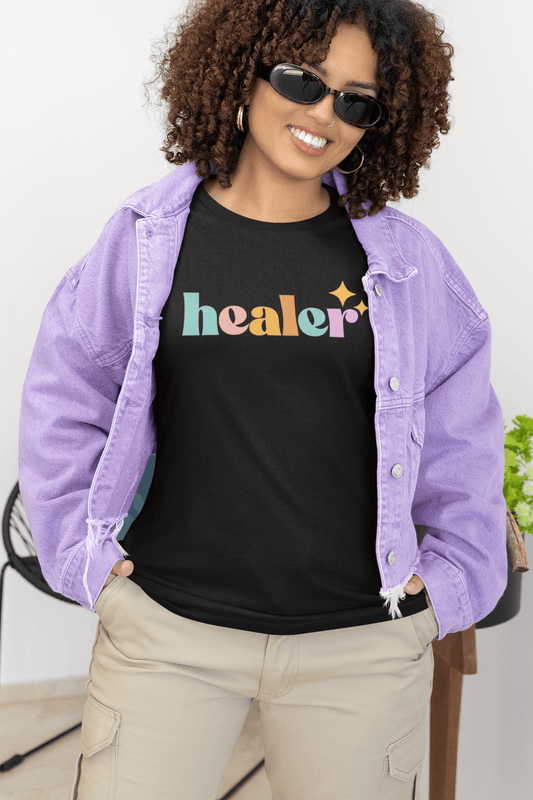 Healer Pastel Retro Unisex Comfort Colors Graphic T-Shirt