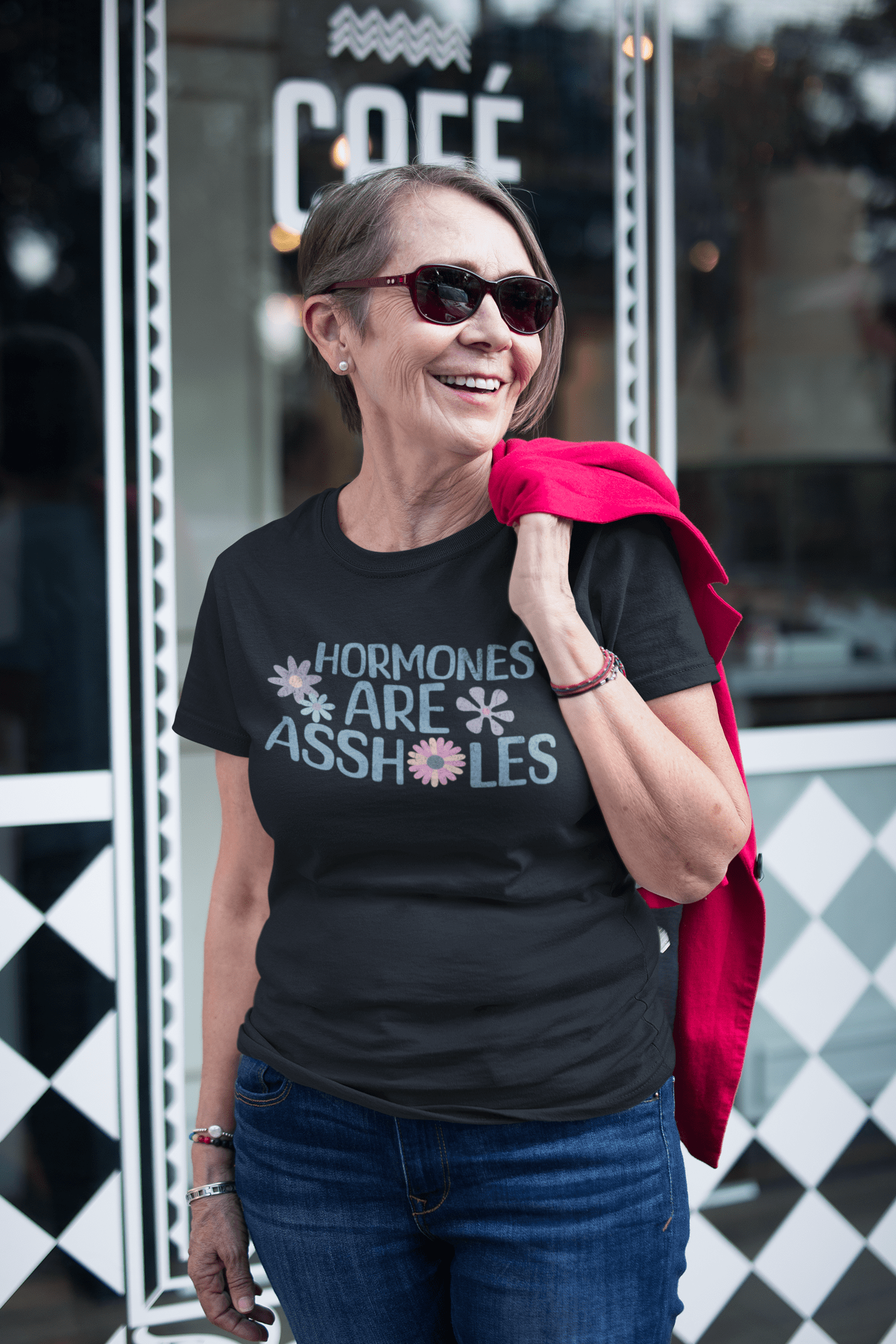 Hormones Are Assholes Gift for Menopausal Woman Comfort Colors Tshirt, Funny Perimenopause Pregnancy Hot Flashes Snarky Menopause Gift Tee