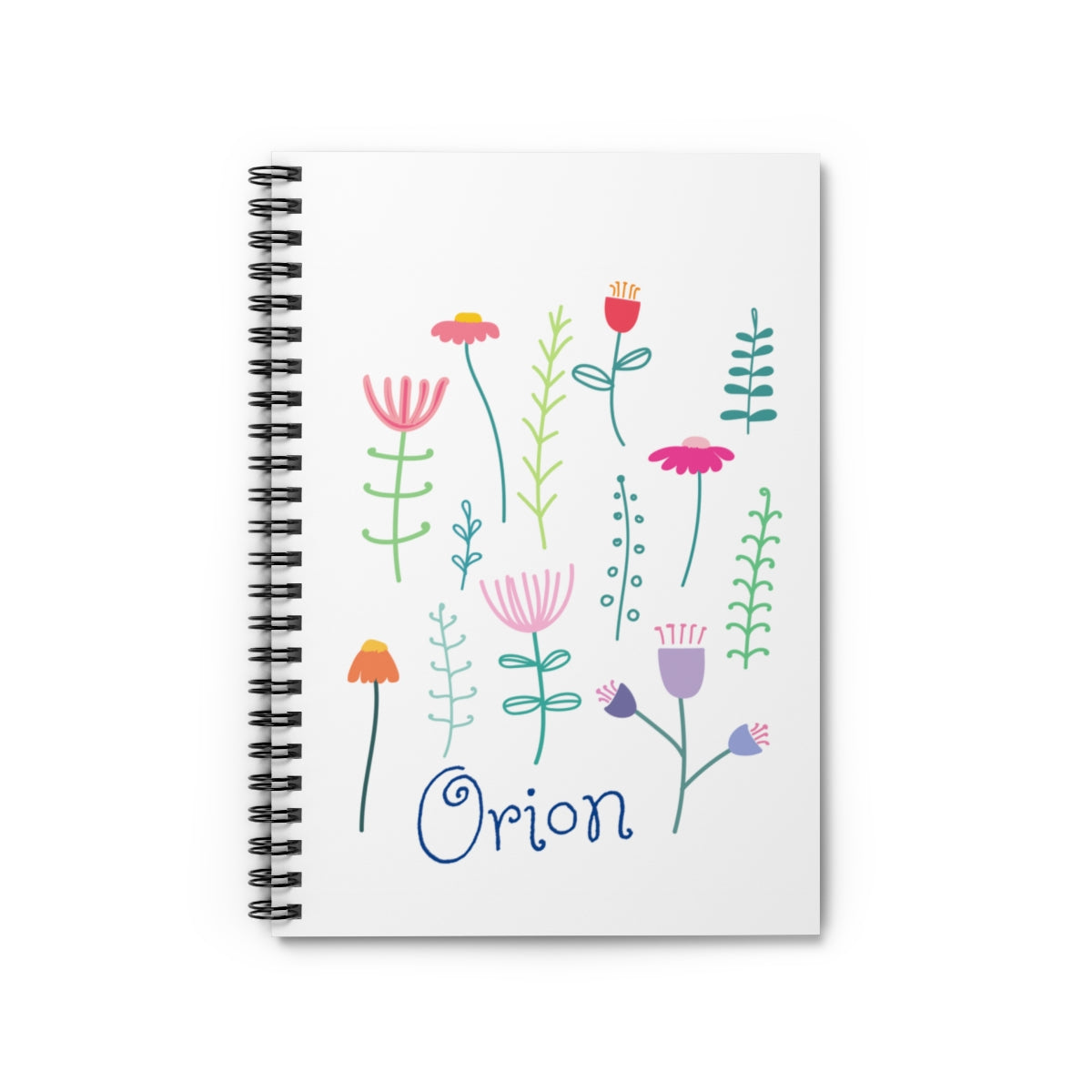 Starseed Spiral Notebook, Lightworker Gift for Andromedan Lyran Sirian Orion Pleiadian Arcturian, 5D Lined Floral Journal