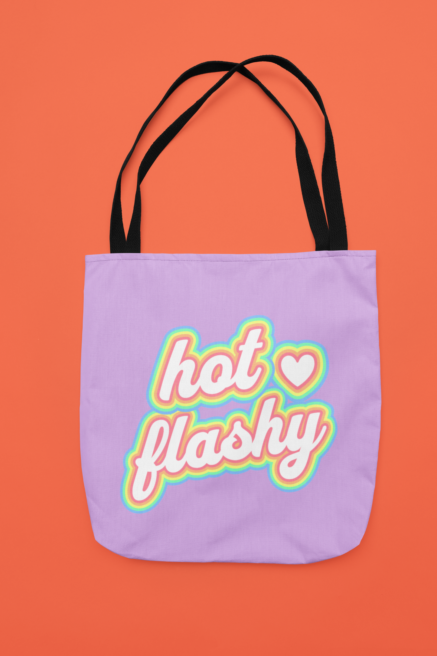 Hot Flashy Canvas Tote Bag Funny, Menopause Humor Cope Perimenopause Gift for Women Hot Flashes, Retro Pastel Women's Health Gift for Her