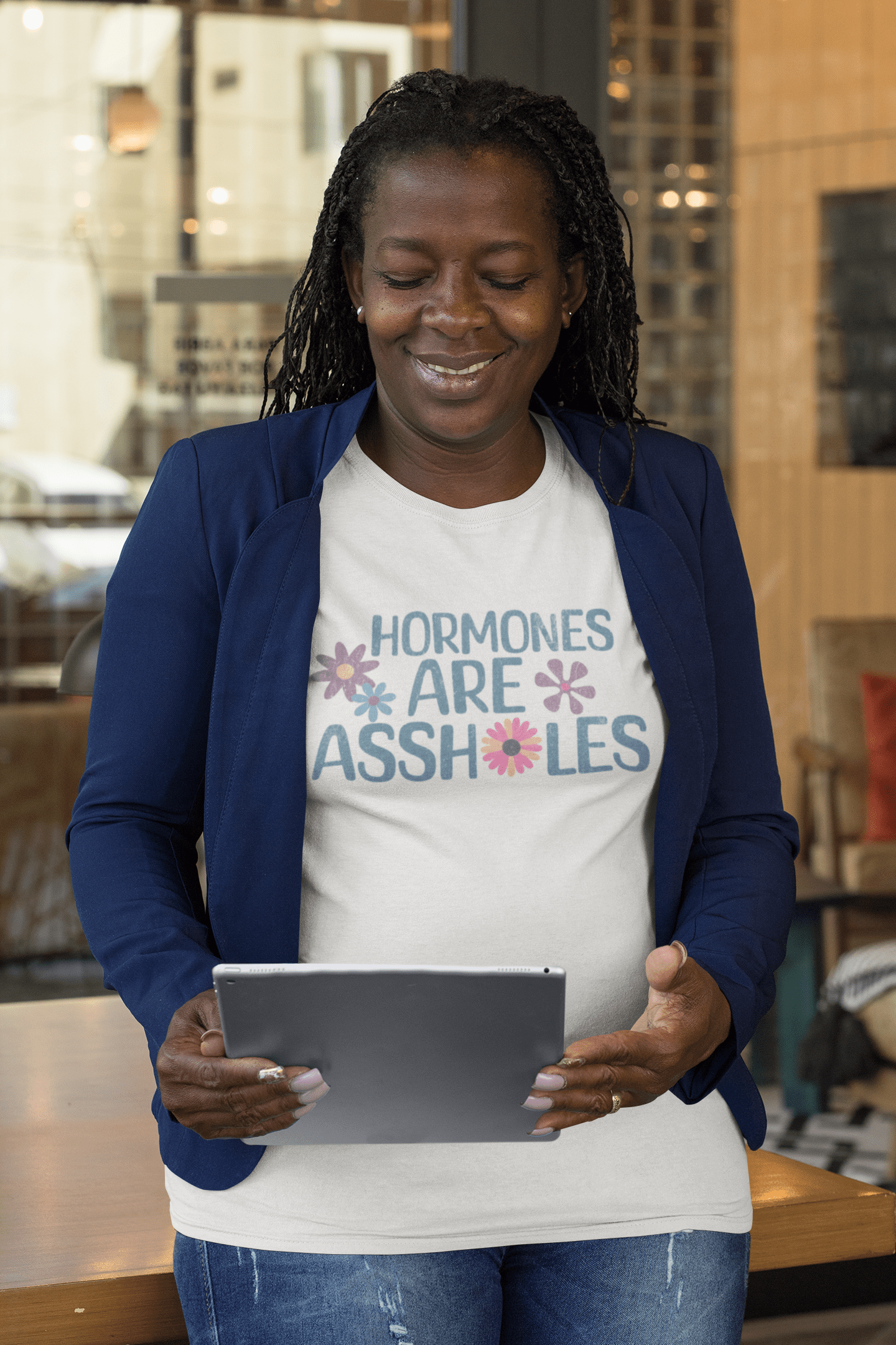 Hormones Are Assholes Gift for Menopausal Woman Comfort Colors Tshirt, Funny Perimenopause Pregnancy Hot Flashes Snarky Menopause Gift Tee