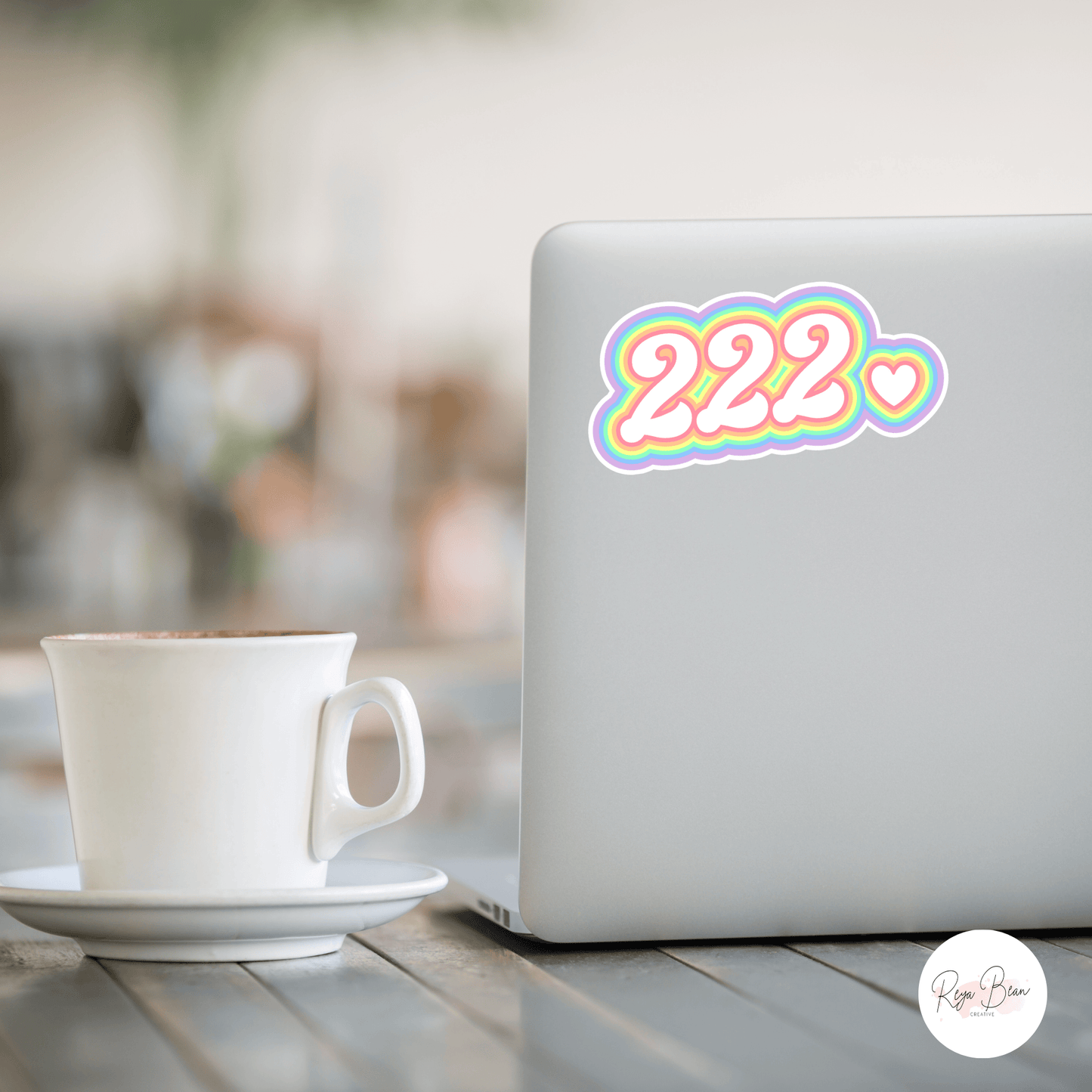 Angel Number Sticker – Retro Pastel Spiritual Manifestation Vinyl Decal