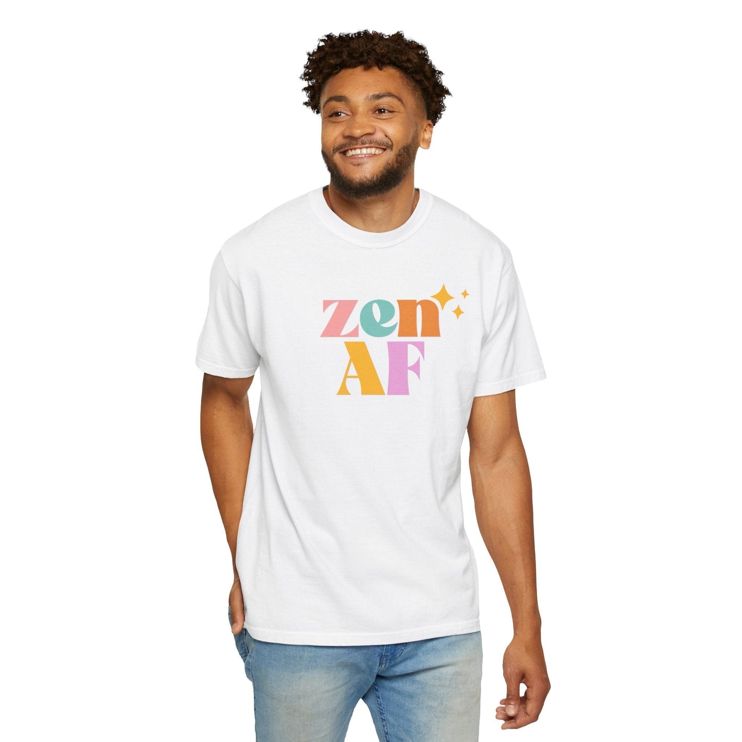 Retro Pastel T-Shirt – Unisex Comfort Colors Graphic Tee for Yoga & Meditation
