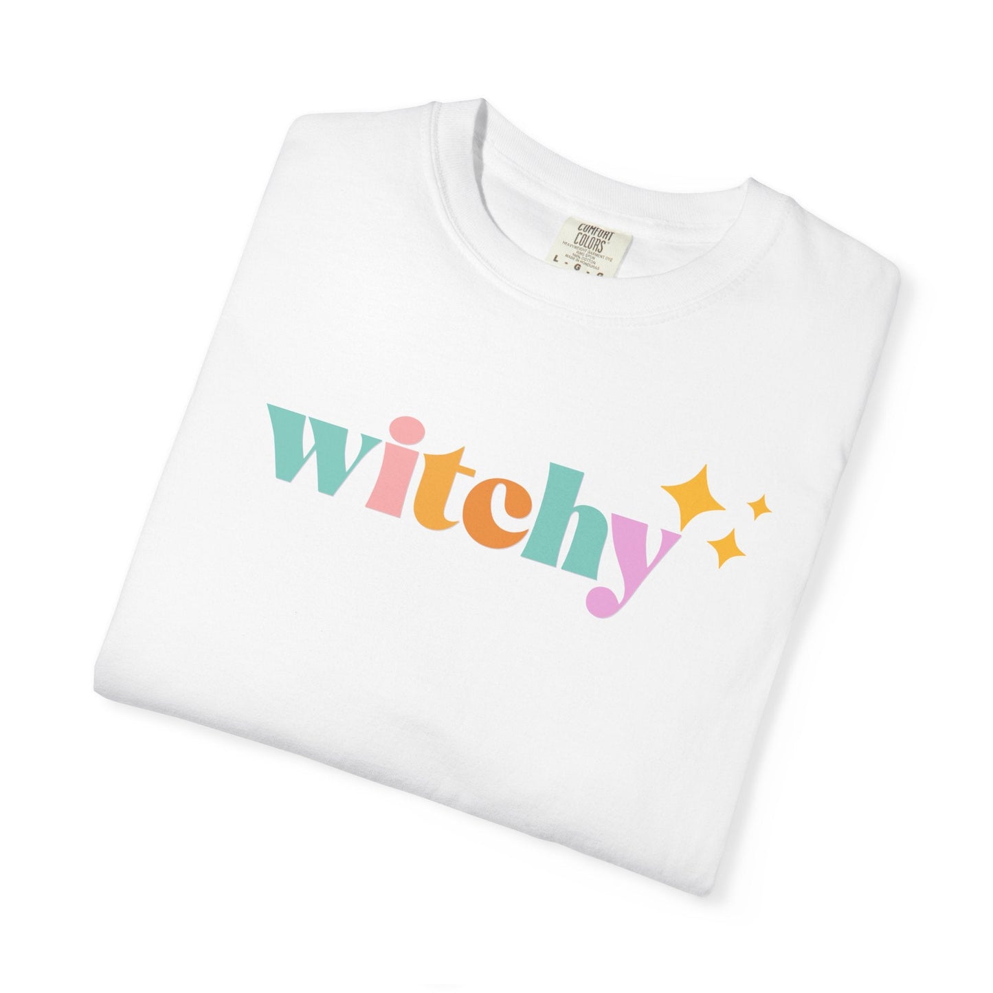 Witchy Graphic T-Shirt – Retro Pastel Unisex Comfort Shirt With Colorful Mystic Design