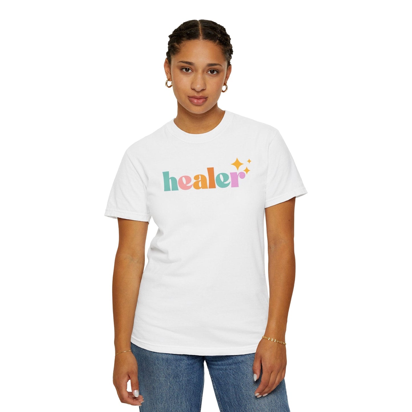 Healer Graphic T-Shirt - Unisex Comfort Tee With Pastel Retro Design