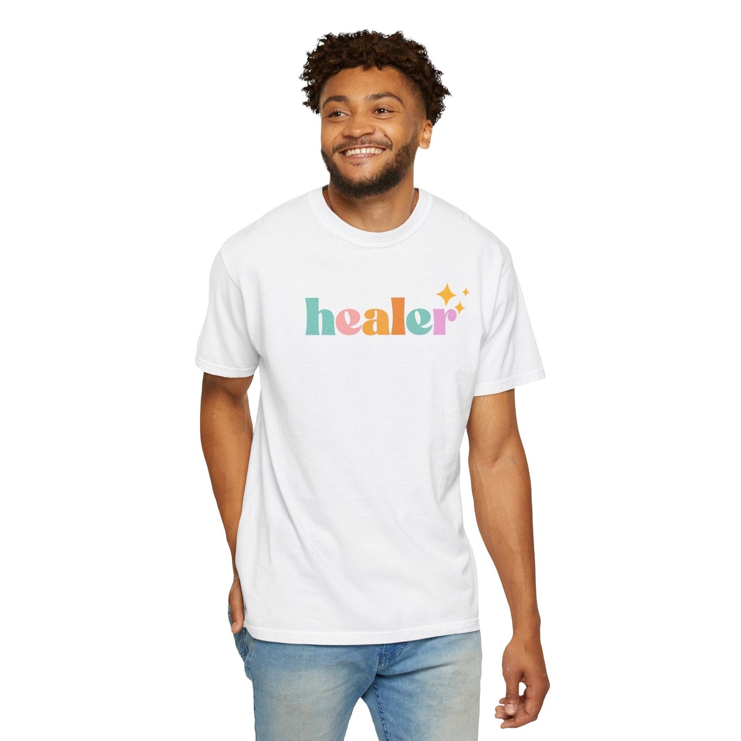 Healer Graphic T-Shirt - Unisex Comfort Tee With Pastel Retro Design