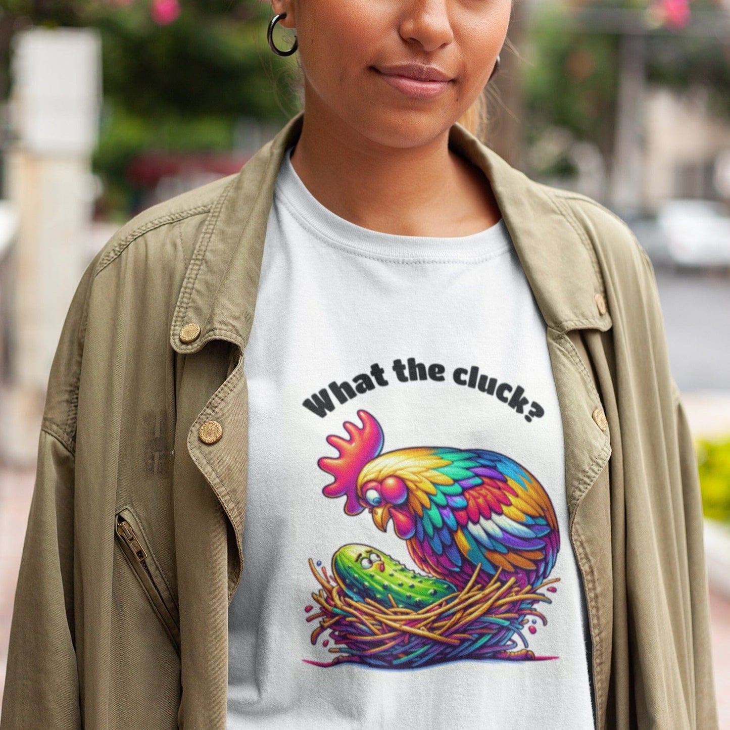 Funny What the Cluck Pickle in a Chicken Nest Tshirt