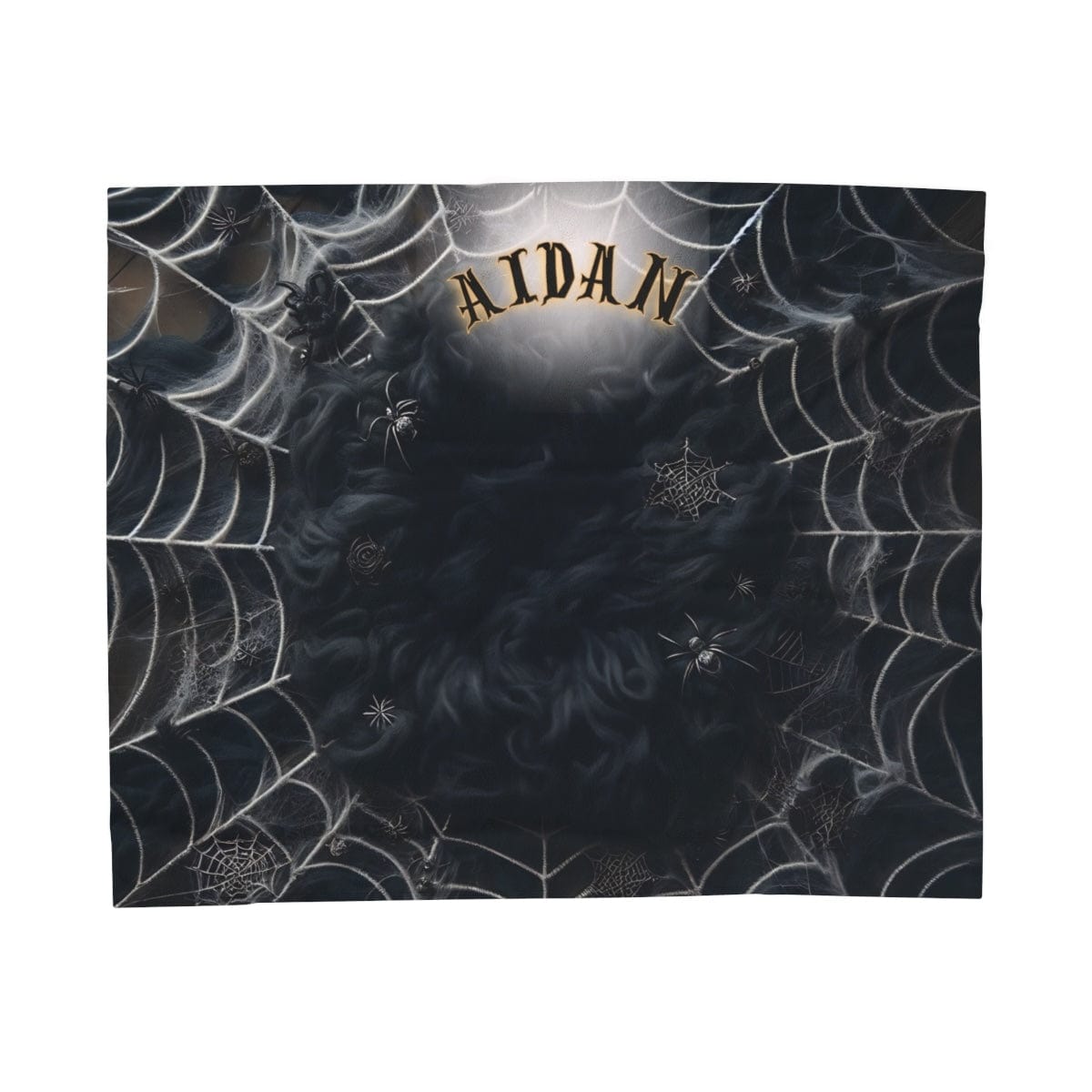 First Halloween Baby Photoshoot Milestone Blanket Backdrop, Spooky Spider Web Newborn Plush Throw Blanket, Unique Baby Costume Photo Idea