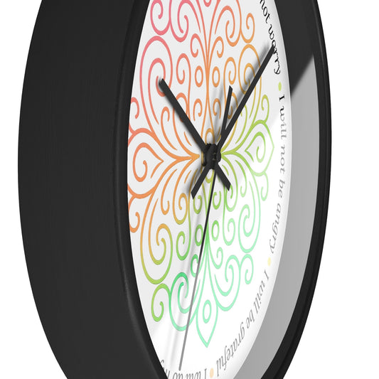 Reiki Wall Clock – Usui Reiki Principles | Spiritual Office Decor & Energy Healer Gift