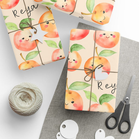 One Sweet Peach Themed First Birthday - Custom Wrapping Paper