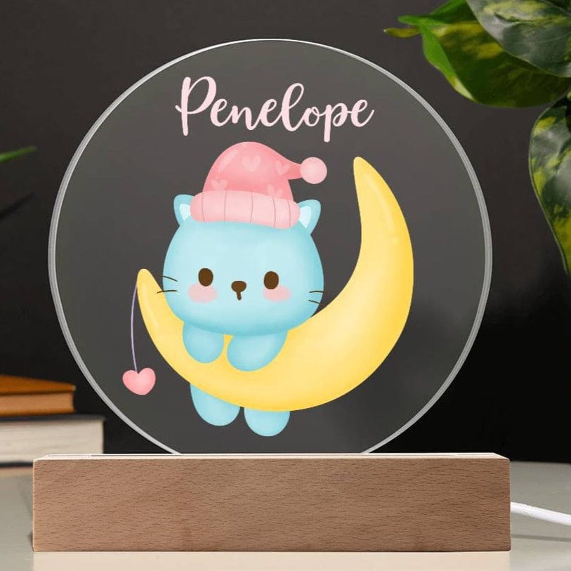 Custom Baby LED Night Light - Cute Animal Nursery Acrylic Plaque